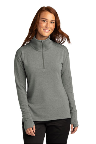 Sport-Tek Ladies Sport-Wick Flex Fleece 1/4-Zip (Light Grey Heather)