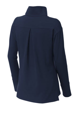 Sport-Tek Ladies Sport-Wick Flex Fleece 1/4-Zip (True Navy)