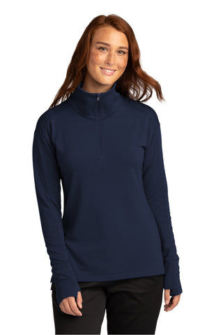 Sport-Tek Ladies Sport-Wick Flex Fleece 1/4-Zip (True Navy)