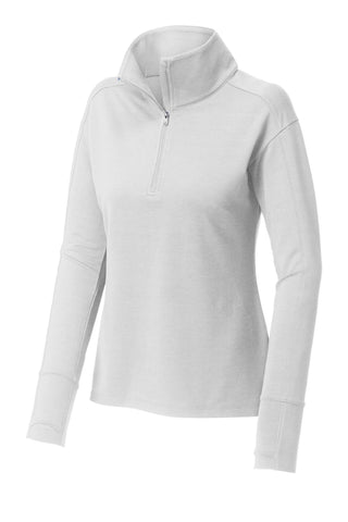 Sport-Tek Ladies Sport-Wick Flex Fleece 1/4-Zip (White)