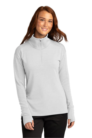 Sport-Tek Ladies Sport-Wick Flex Fleece 1/4-Zip (White)