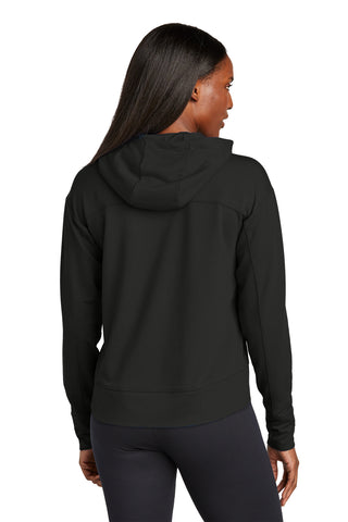 Sport-Tek Ladies Sport-Wick Flex Fleece Pullover Hoodie (Black)