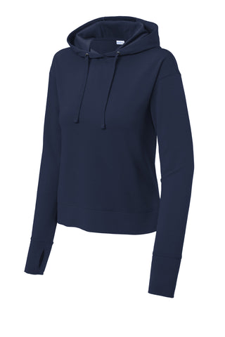 Sport-Tek Ladies Sport-Wick Flex Fleece Pullover Hoodie (True Navy)