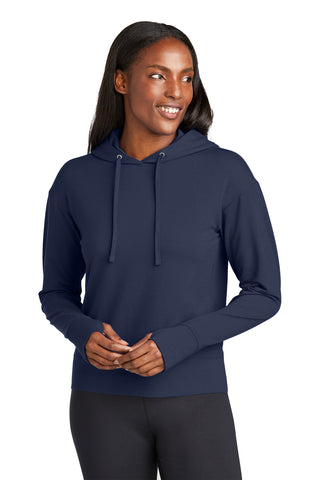 Sport-Tek Ladies Sport-Wick Flex Fleece Pullover Hoodie (True Navy)