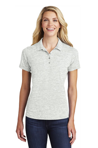 Sport-Tek Ladies PosiCharge Electric Heather Polo (Silver Electric)