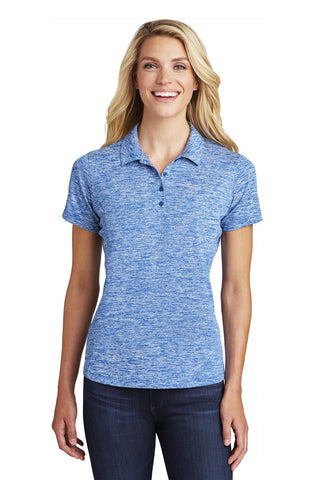 Sport-Tek Ladies PosiCharge Electric Heather Polo (True Royal Electric)