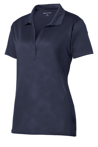 Sport-Tek Ladies Embossed PosiCharge Tough Polo (True Navy)