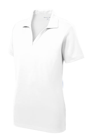 Sport-Tek Ladies PosiCharge RacerMesh Polo (White)