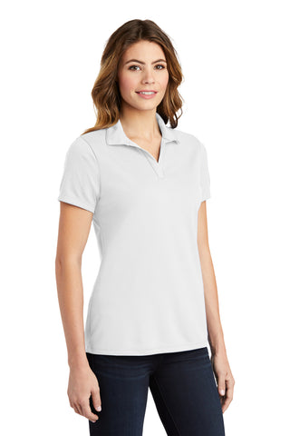 Sport-Tek Ladies PosiCharge RacerMesh Polo (White)