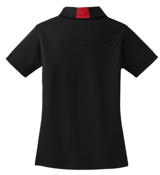 Sport-Tek Ladies Side Blocked Micropique Sport-Wick Polo (Black/ True Red)