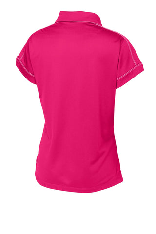 Sport-Tek Ladies Contrast Stitch Micropique Sport-Wick Polo (Pink Raspberry)