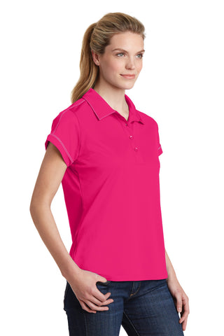 Sport-Tek Ladies Contrast Stitch Micropique Sport-Wick Polo (Pink Raspberry)