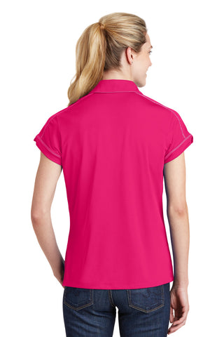 Sport-Tek Ladies Contrast Stitch Micropique Sport-Wick Polo (Pink Raspberry)