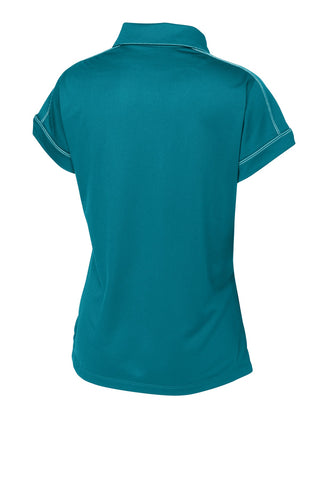 Sport-Tek Ladies Contrast Stitch Micropique Sport-Wick Polo (Tropic Blue)