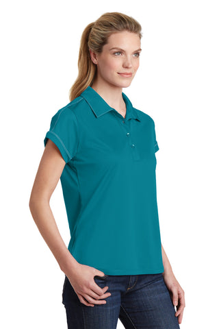 Sport-Tek Ladies Contrast Stitch Micropique Sport-Wick Polo (Tropic Blue)