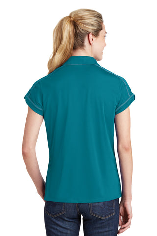 Sport-Tek Ladies Contrast Stitch Micropique Sport-Wick Polo (Tropic Blue)