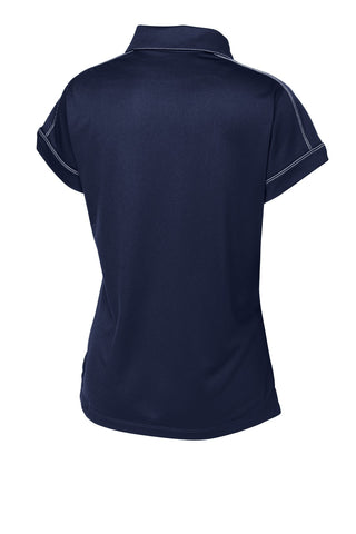 Sport-Tek Ladies Contrast Stitch Micropique Sport-Wick Polo (True Navy)