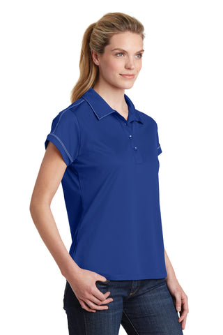 Sport-Tek Ladies Contrast Stitch Micropique Sport-Wick Polo (True Royal)