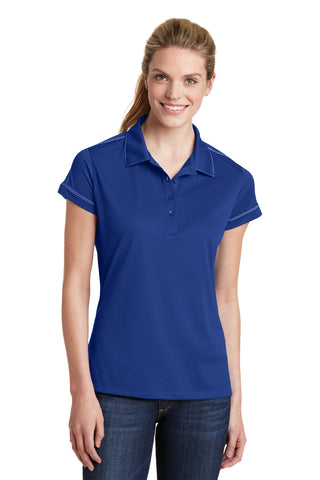 Sport-Tek Ladies Contrast Stitch Micropique Sport-Wick Polo (True Royal)