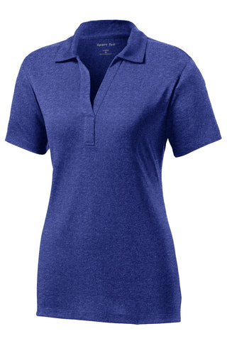 Sport-Tek Ladies Heather Contender Polo (Cobalt Heather)