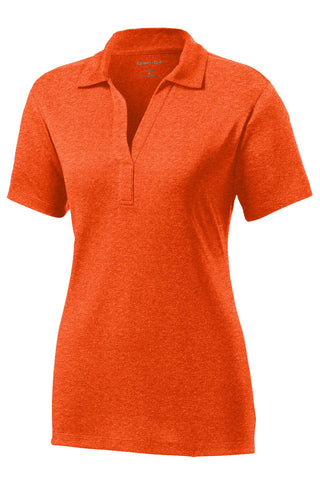 Sport-Tek Ladies Heather Contender Polo (Deep Orange Heather)