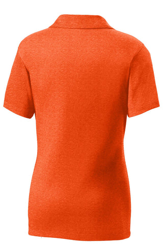 Sport-Tek Ladies Heather Contender Polo (Deep Orange Heather)