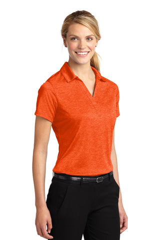 Sport-Tek Ladies Heather Contender Polo (Deep Orange Heather)