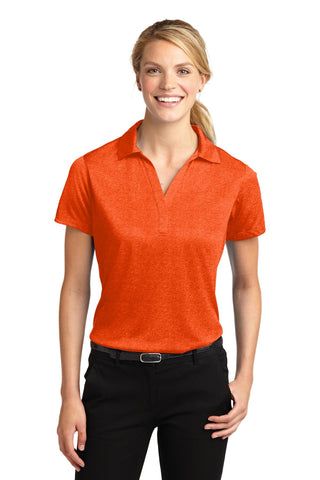 Sport-Tek Ladies Heather Contender Polo (Deep Orange Heather)