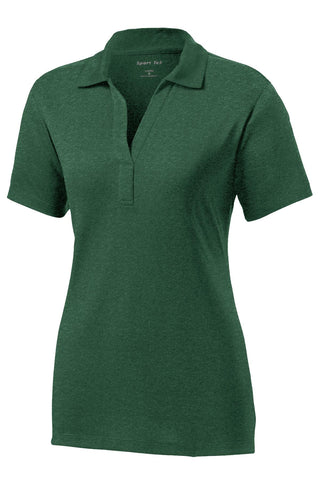 Sport-Tek Ladies Heather Contender Polo (Forest Green Heather)