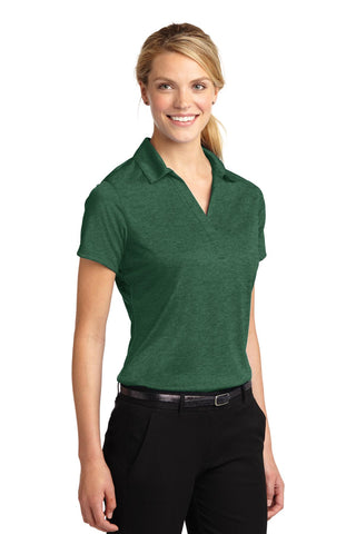 Sport-Tek Ladies Heather Contender Polo (Forest Green Heather)