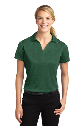 Sport-Tek Ladies Heather Contender Polo (Forest Green Heather)