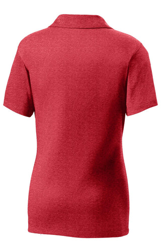 Sport-Tek Ladies Heather Contender Polo (Scarlet Heather)