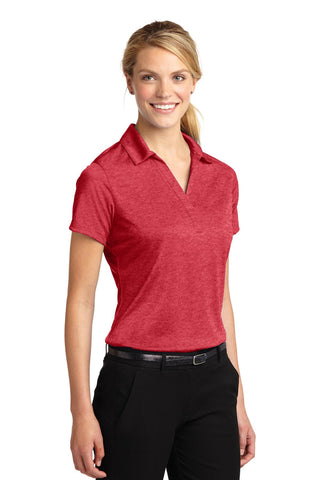 Sport-Tek Ladies Heather Contender Polo (Scarlet Heather)