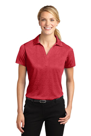 Sport-Tek Ladies Heather Contender Polo (Scarlet Heather)