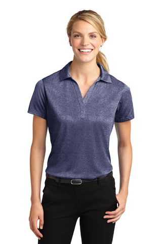 Sport-Tek Ladies Heather Contender Polo (True Navy Heather)