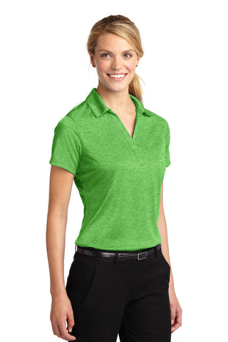 Sport-Tek Ladies Heather Contender Polo (Turf Green Heather)