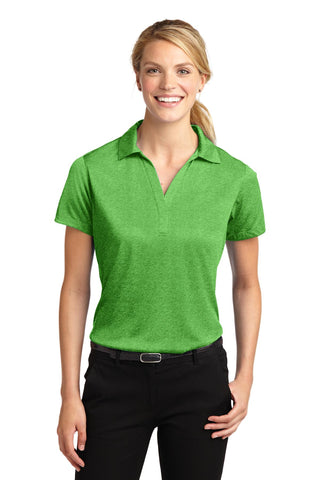 Sport-Tek Ladies Heather Contender Polo (Turf Green Heather)