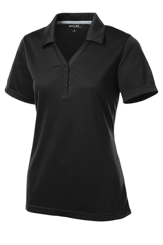 Sport-Tek Ladies PosiCharge Micro-Mesh Polo (Black)