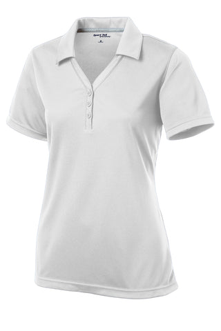 Sport-Tek Ladies PosiCharge Micro-Mesh Polo (White)