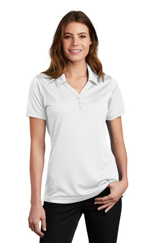 Sport-Tek Ladies PosiCharge Micro-Mesh Polo (White)