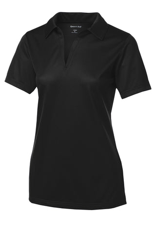 Sport-Tek Ladies PosiCharge Active Textured Polo (Black)