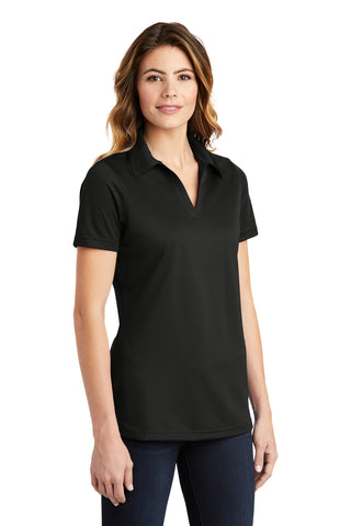 Sport-Tek Ladies PosiCharge Active Textured Polo (Black)