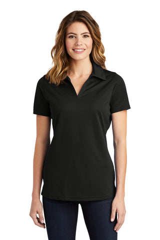 Sport-Tek Ladies PosiCharge Active Textured Polo (Black)