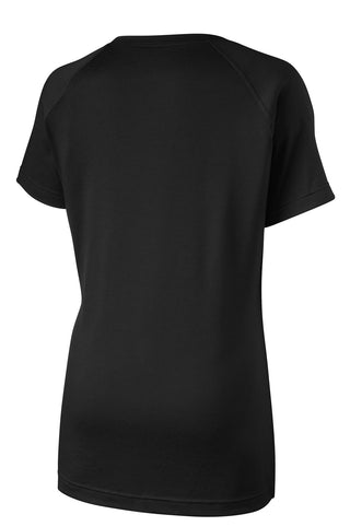 Sport-Tek Ladies Ultimate Performance V-Neck (Black)