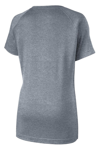 Sport-Tek Ladies Ultimate Performance V-Neck (Heather Grey)