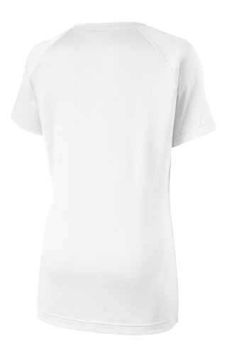 Sport-Tek Ladies Ultimate Performance V-Neck (White)