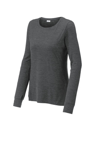 Sport-Tek Ladies Exchange 1.5 Long Sleeve Crew (Graphite Heather)