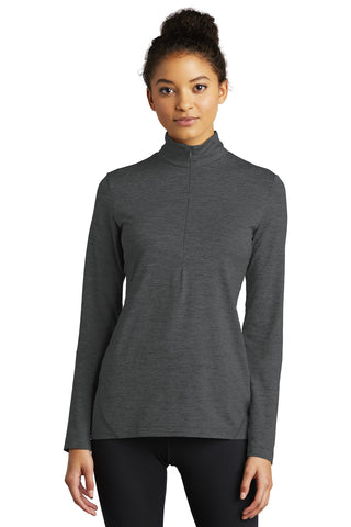 Sport-Tek Ladies Exchange 1.5 Long Sleeve 1/2-Zip (Graphite Heather)