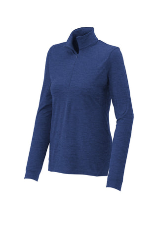 Sport-Tek Ladies Exchange 1.5 Long Sleeve 1/2-Zip (True Royal Heather)