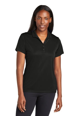 Sport-Tek Ladies PosiCharge Re-Compete Polo (Black)